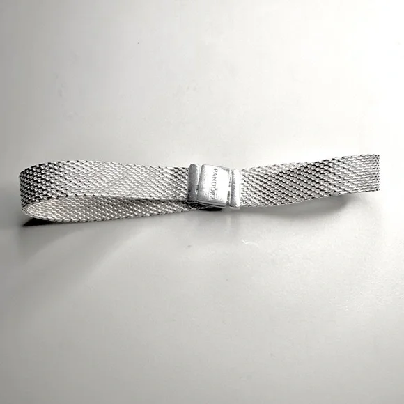 NWOT Pandora Reflexions Mesh Bracelet - Sterling Silver S925 ALE 6.3” - Picture 2 of 7
